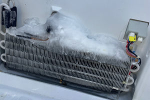 close up ice freezer appliance repair